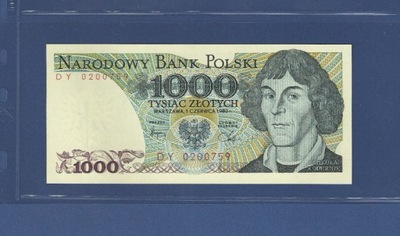 1000 zł DY 1982, Nr 0200767, wczesna, rzadka seria, St. 1