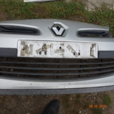 Бампер перед решётка радиатора решётка радиатора renault megane ii lift серебристый фото №1