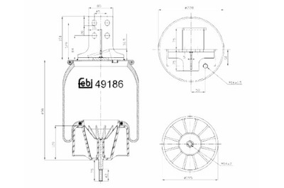 FEBI BILSTEIN DUMPLĖS PAKABOS PNEUMATINIO GAL. P IVECO EUROSTAR 