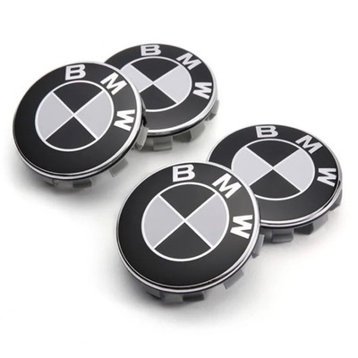 4 SZT.BMW TAPACUBO CUBO RUEDAS NEGRO I BLANCO 56MM  