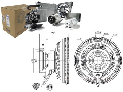 EMBRAGUE DE VENTILADOR DEL RADIADOR VOLVO FM FM II FM12 FM9 D12C340-D9B340  