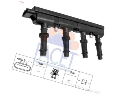 Катушка зажигания - facet 9.6447 фото №1