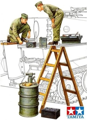 1/35 German Tank Maint Crew | Figurki Tamiya 35180