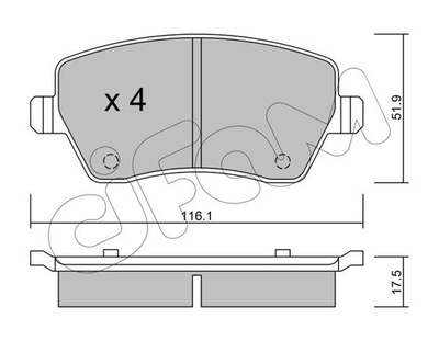 CIFAM 822-485-0 КОЛОДКИ ТОРМОЗНЫЕ