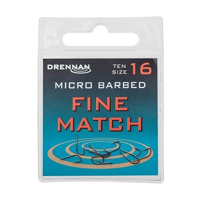 Haczyki Drennan Fine Match czarne 22