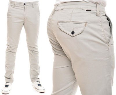 LEE spodnie REGULAR grey slim CHINO _ W32 L32