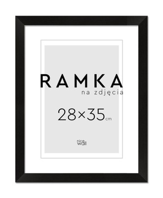 Rama na zdjęcia 28x35 cm 35x28 cm Czarna