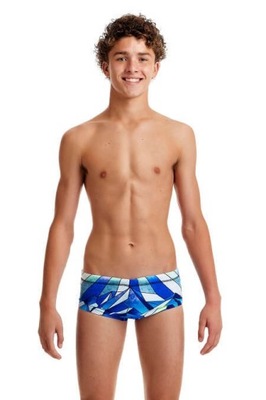 Kąpielówki pływackie chłopięce treningowe Funky Trunks Blue Ascent 65 cm