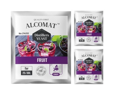 Drożdże gorzelnicze do owoców Alcomat Fruit 3szt