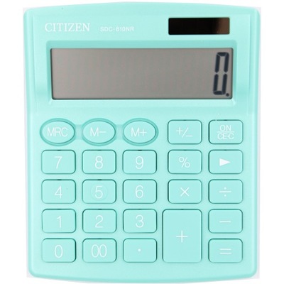 Kalkulator Citizen SDC810NRGNE zielony biurowy szkolny 10-cyfrowy