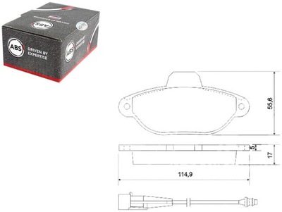 KOMPLEKTAS TRINKELIŲ STABDŽIŲ A.B.S. PAD812 PD3020 1 