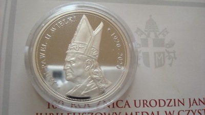 Medal Jan Paweł II Wielki - srebro 15 gram