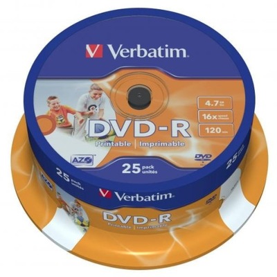 Płyty Verbatim DVD-R 4.7GB Printable do nadruku