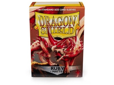 Koszulki na karty Dragon Shield Matte - rubinowe - 100 sztuk
