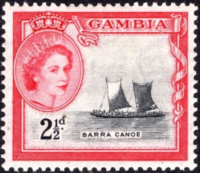 kol.bryt.Gambia QEII 2,5 d.czysty *