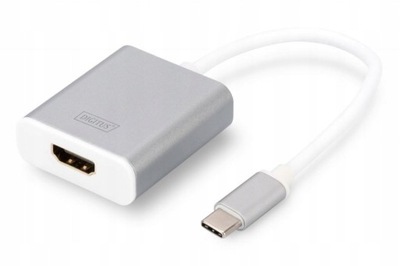Kabel adapter DIGITUS HDMI 4K 30Hz UHD na USB 3.0 Typ C, z audio, aluminiow