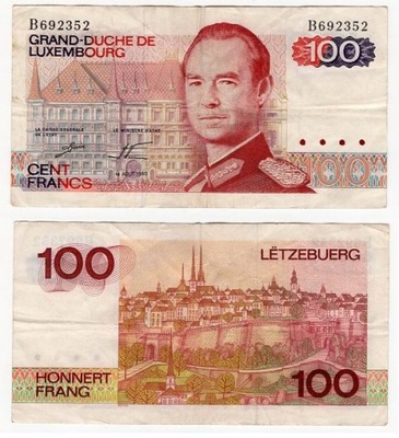 LUKSEMBURG 1980 100 FRANCS