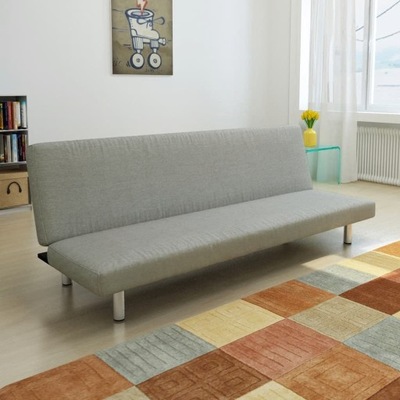 VidaXL Sofa rozkładana, szara, poliester