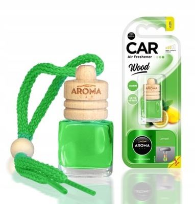 AROMA CAR WOOD LEMON Zawieszka odświeżacz zapach