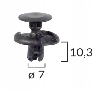 Клипса крепления подкрылок 10szt toyota hiace previa фото №1