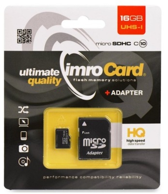 Karta pamięci MicroSDHC IMRO 16GB Class 10