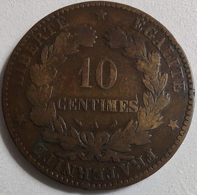 1655 - Francja 10 centymów, 1897