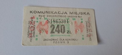 BILET OGÓLNOPOLSKI PRL 240zł (S)