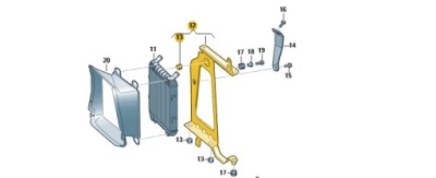 Кронштейн дополнительной радиатора правый audi q7 q8 aso фото №1