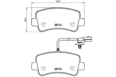 BREMBO P 68 063 КОМПЛЕКТ КОЛОДОК ШАЛЬМІВНИХ, ГАЛЬМА TARCZOWE