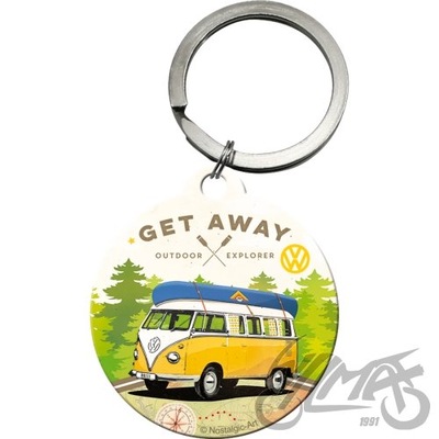 KEYRING FOR KEYS VW BULLI LET'S GET AWAY 48027  