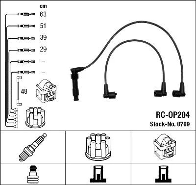 CABLES ZAP. 0769 NGK  