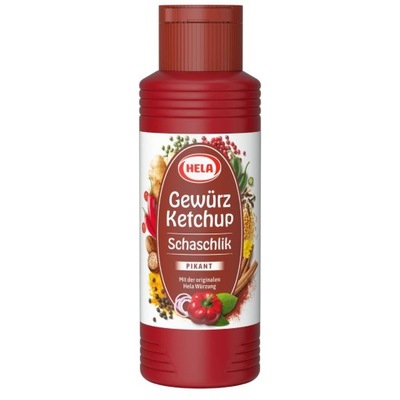 Hela Ketchup Schaschlik Pikantny Wegański Ketchup do szaszłyków 300ml