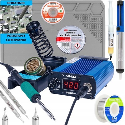 STACJA LUTOWNICZA LUTOWNICA PRECYZYJNA YIHUA 948DB+II 75W T12 + ACCESORIOS  