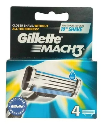 Gillette Mach 3 Wkłady do Maszynki 4szt