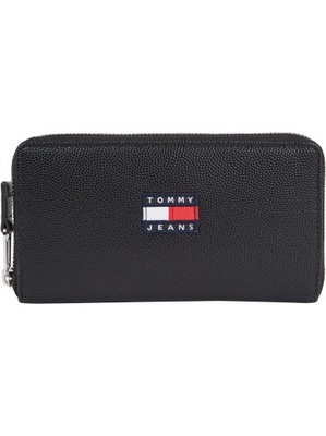 TOMMY JEANS WALLET - PORTFEL CZARNY DAMSKI