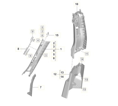 FORRO DE SOPORTE A IZQUIERDA PORSCHE TAYCAN 9J1867233DOC9  