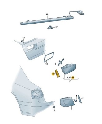 Захист заднього світло лампи audi a6 c7 права фото №1