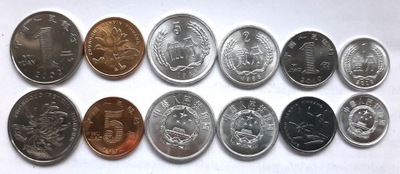CHINY zestaw 6 monet