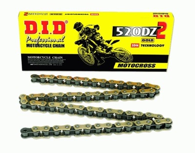 CHAIN DRIVING DID 520 DZ2 OGNIW 106 SZOSA MOTOCYKLE GOLD QUALITY  