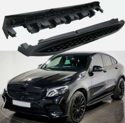 Пороги пороги боковой mercedes glc w253 x253 c253 чёрные фото №1
