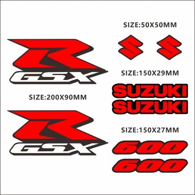 VINYL SUZUKI GSXR НАКЛЕЙКА НАКЛЕЙКА 600 750 1000 КОМПЛЕКТ ЛОГОТИП GSX R Z~23256