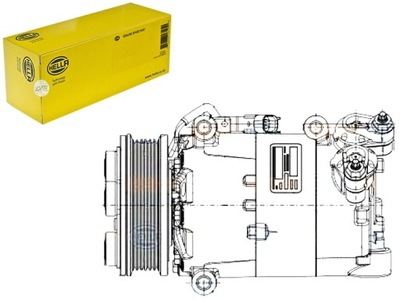 Hella компрессор кондиционера ford kuga 2,0tdci 10- фото №1