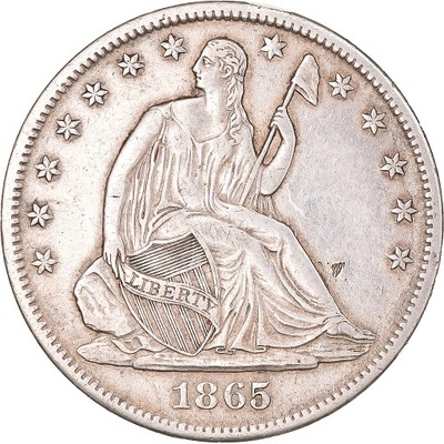 Moneta, USA, Seated Liberty Half Dollar, 1865, U.S