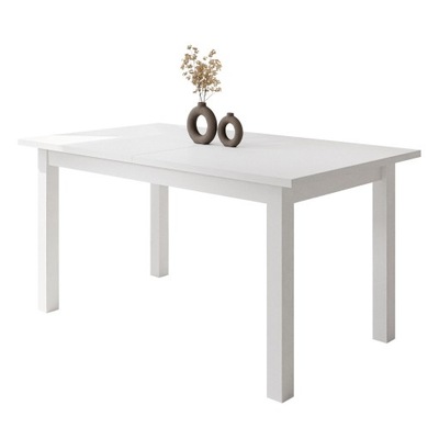 Stół ARTOS II rozkładany 150-198 cm biały mat nogi białe