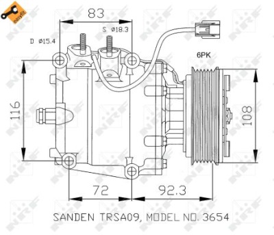 Nrf 32072 компрессор, кондиционер фото №1