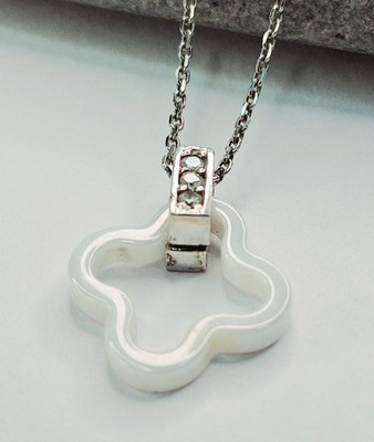 SREBRNY P:925 ŁAŃCUSZEK Z ZAWIESZKĄ