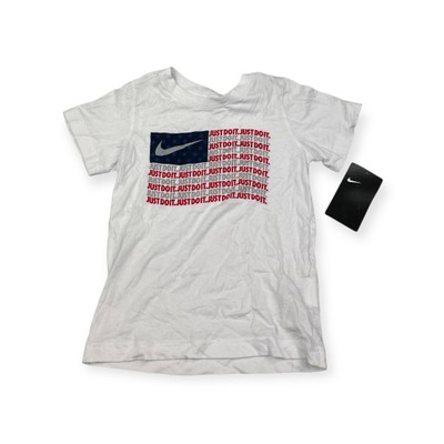 Koszulka t-shirt chłopiec biały Nike 5/6 lat