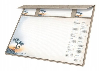 Biuwar na biurko kalendarz planer oprawiony w ekoskórę