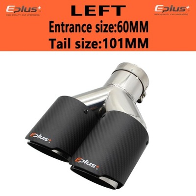 EPLUS AUTO Z FIBRAS DE CARBÓN MATE TERMINAL SILENCIADOR FORMA Y ~39438  