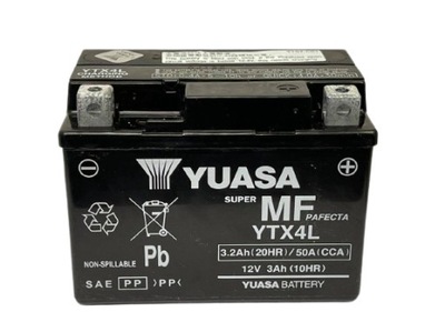 BATERÍA 3AH/40A P+ YUASA YTX4L-BS AGM PIAGGIO  